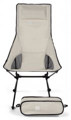 Krzesło kempingowe Trekony wysokie, aluminium, taupe
